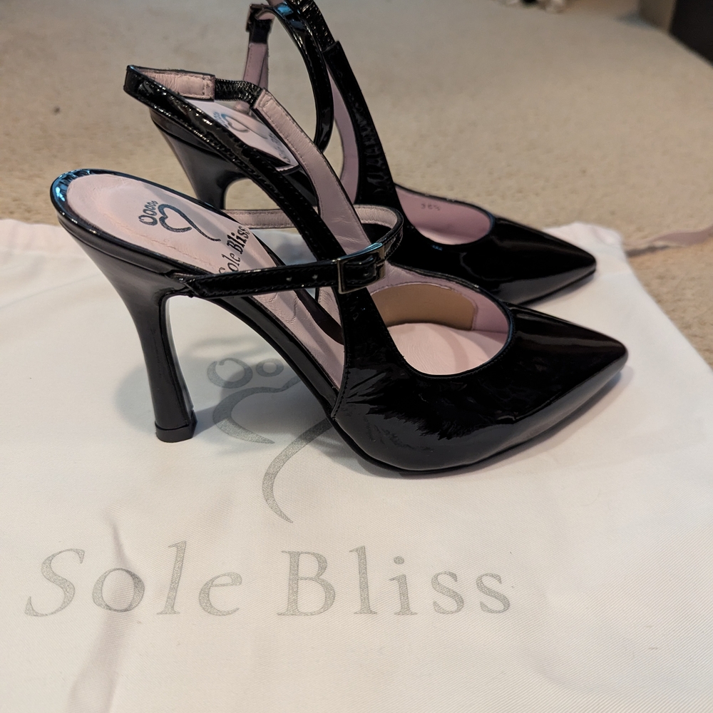 Black Patent Leather Heels